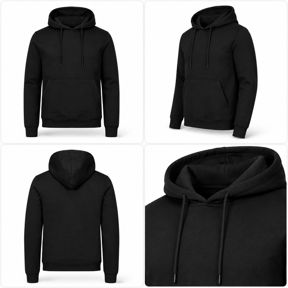 Sweat à capuche Noir MWNO (3 Cordons OFFERTS)